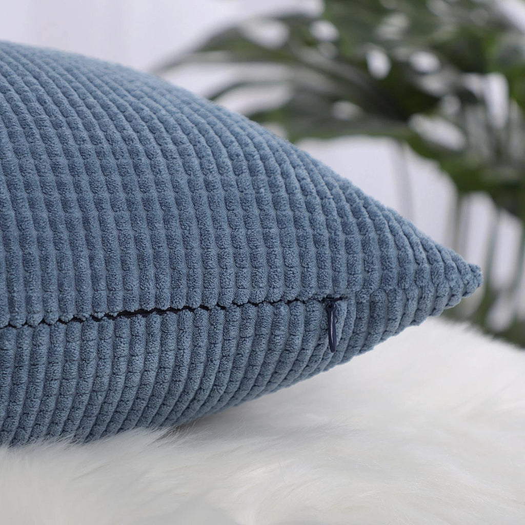 Set of 4 Corduroy Waist Throw Pillow Case Cushion Covers Home Sofa Bed