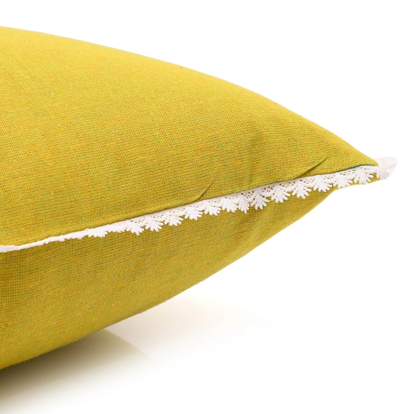 Cushion Cover Home Sofa Decor Cotton Throw Pillow Case Covers Solid with Lace S5