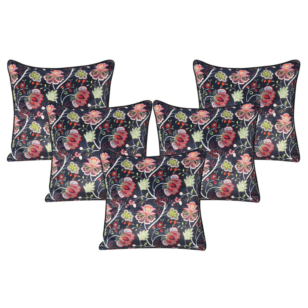 Velvet Cushion Cover Flower Print Throw Pillowcase Home Bed sofa Cozy Decorative