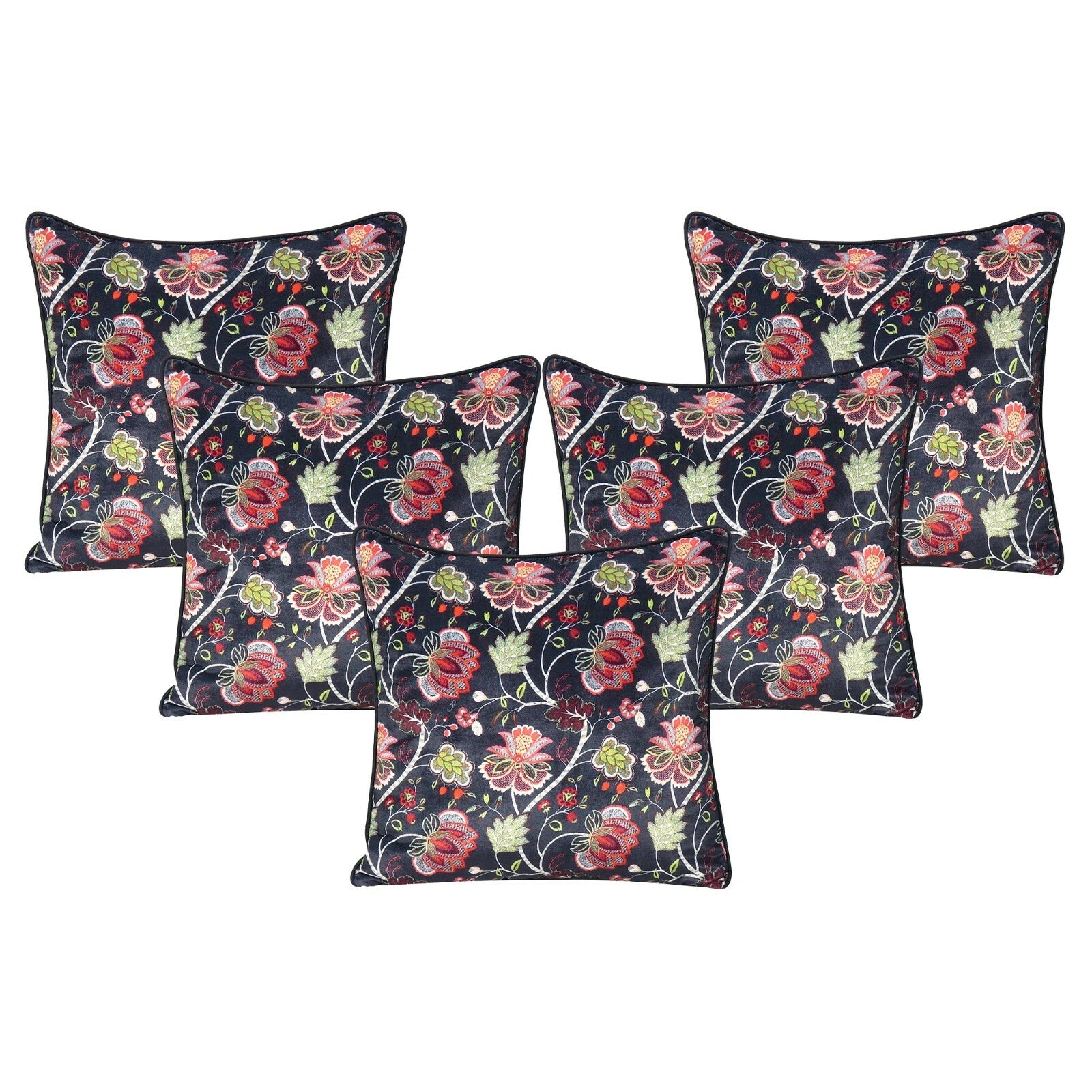 Velvet Cushion Cover Flower Print Throw Pillowcase Home Bed sofa Cozy Decorative
