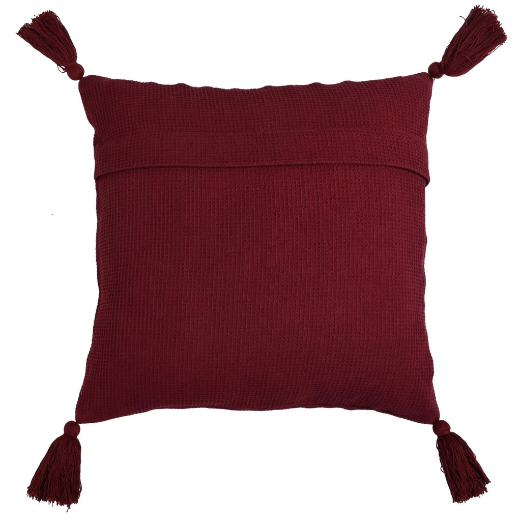 Solid Cushion Cover Cotton Pillowcase Home Sofa Bed Decor Pillows with Tassels