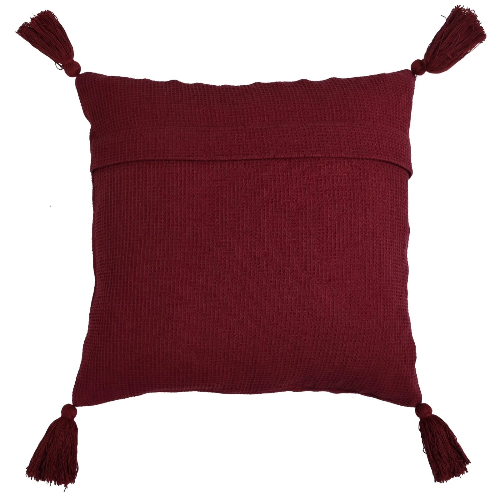 Solid Cushion Cover Cotton Pillowcase Home Sofa Bed Decor Pillows with Tassels