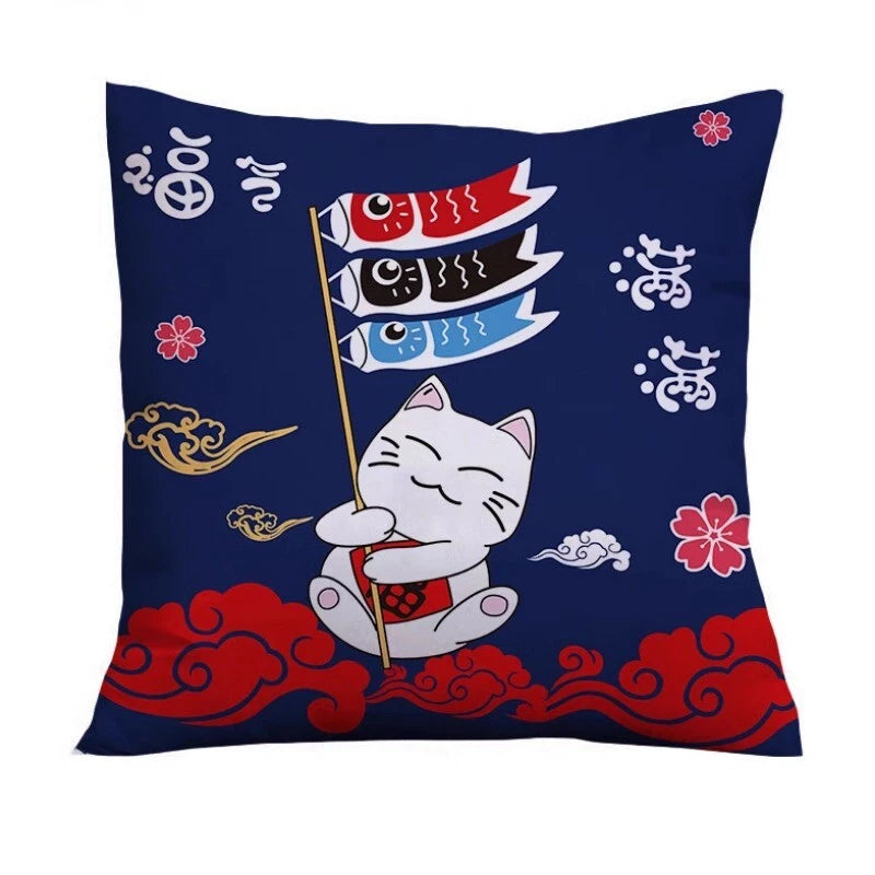 PC Japanese Throw Pillow Covers Cushion Cases Sofa Bed Pillowslips Home Decor
