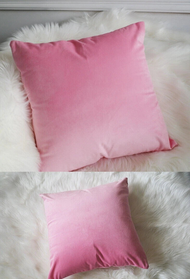 18" 20" 24" 16" Velvet Soft Cushion Cover Throw Pillow Cases Sofa Bed Home Decor