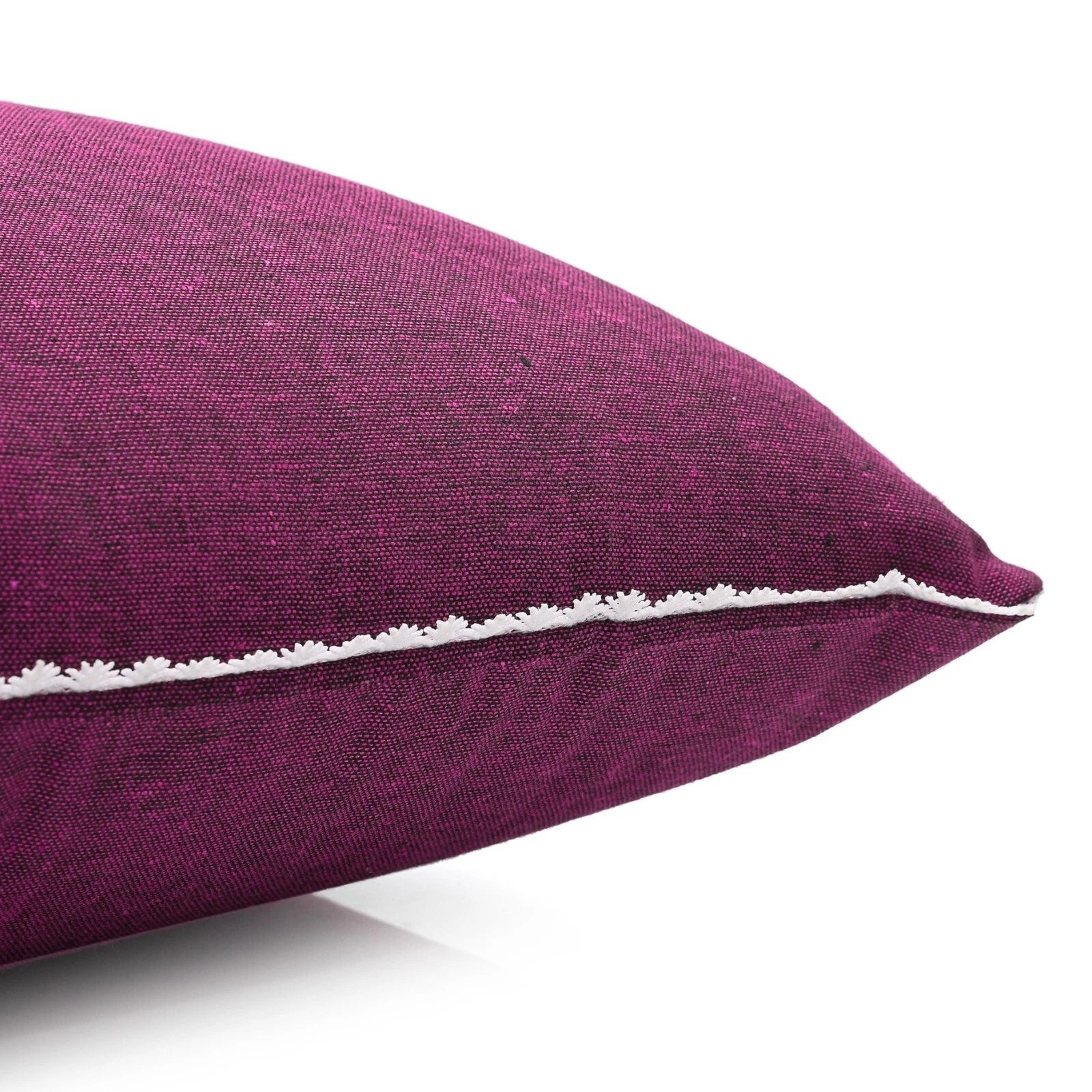 Cushion Cover Home Sofa Decor Cotton Throw Pillow Case Covers Solid with Lace S5