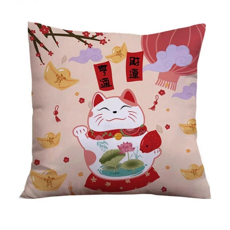 PC Japanese Throw Pillow Covers Cushion Cases Sofa Bed Pillowslips Home Decor