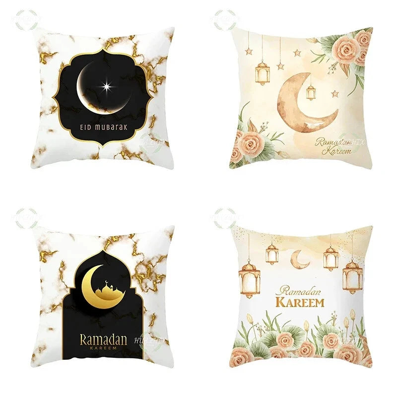 Ramadan Decoration Pillowcase Mosque Muslim Pillow Family Sofa Bed Eid Mubarak