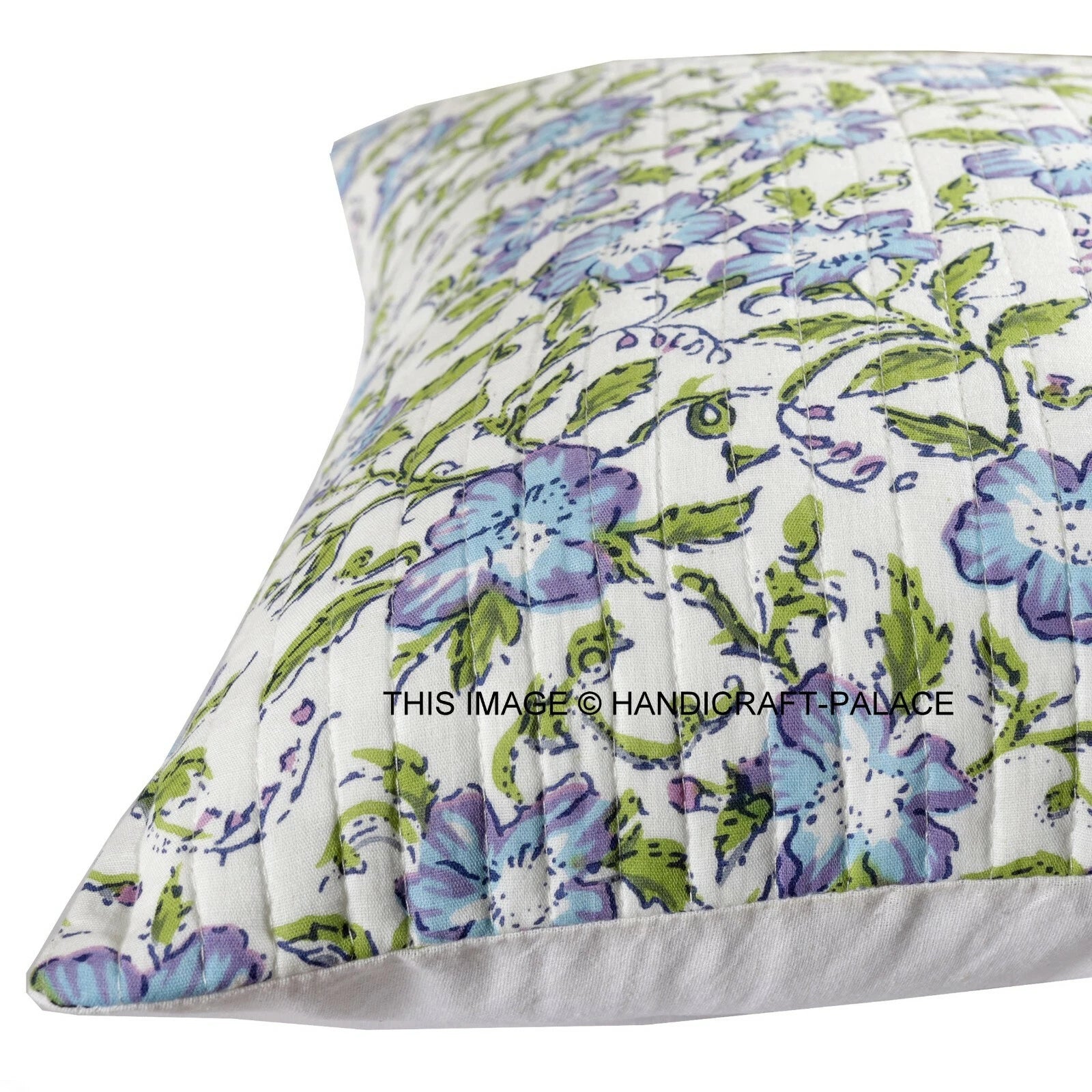 Indian Handmade Kantha Cotton Cushion Cover Bed Pillow Cases Sofa Throw-16"