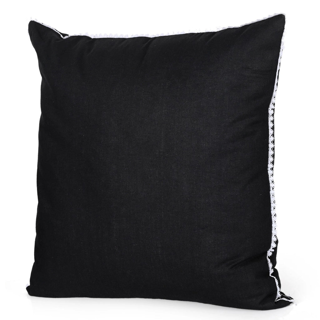 Cushion Cover Home Sofa Decor Cotton Throw Pillow Case Covers Solid with Lace S5