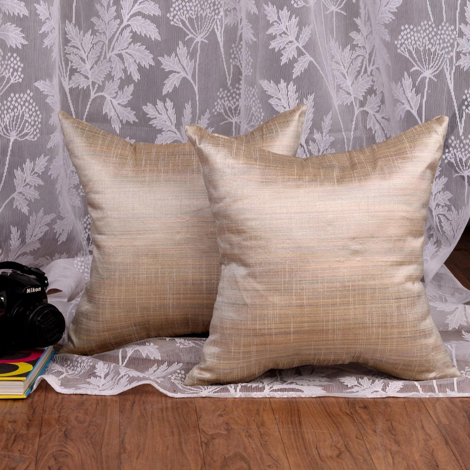 Beige throw pillow for couch farmhouse cushion cover living room pillow cover 2p
