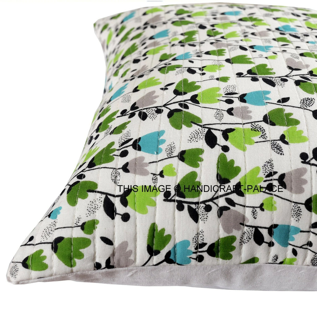 Indian Handmade Kantha Cotton Cushion Cover Bed Pillow Cases Sofa Throw-16"