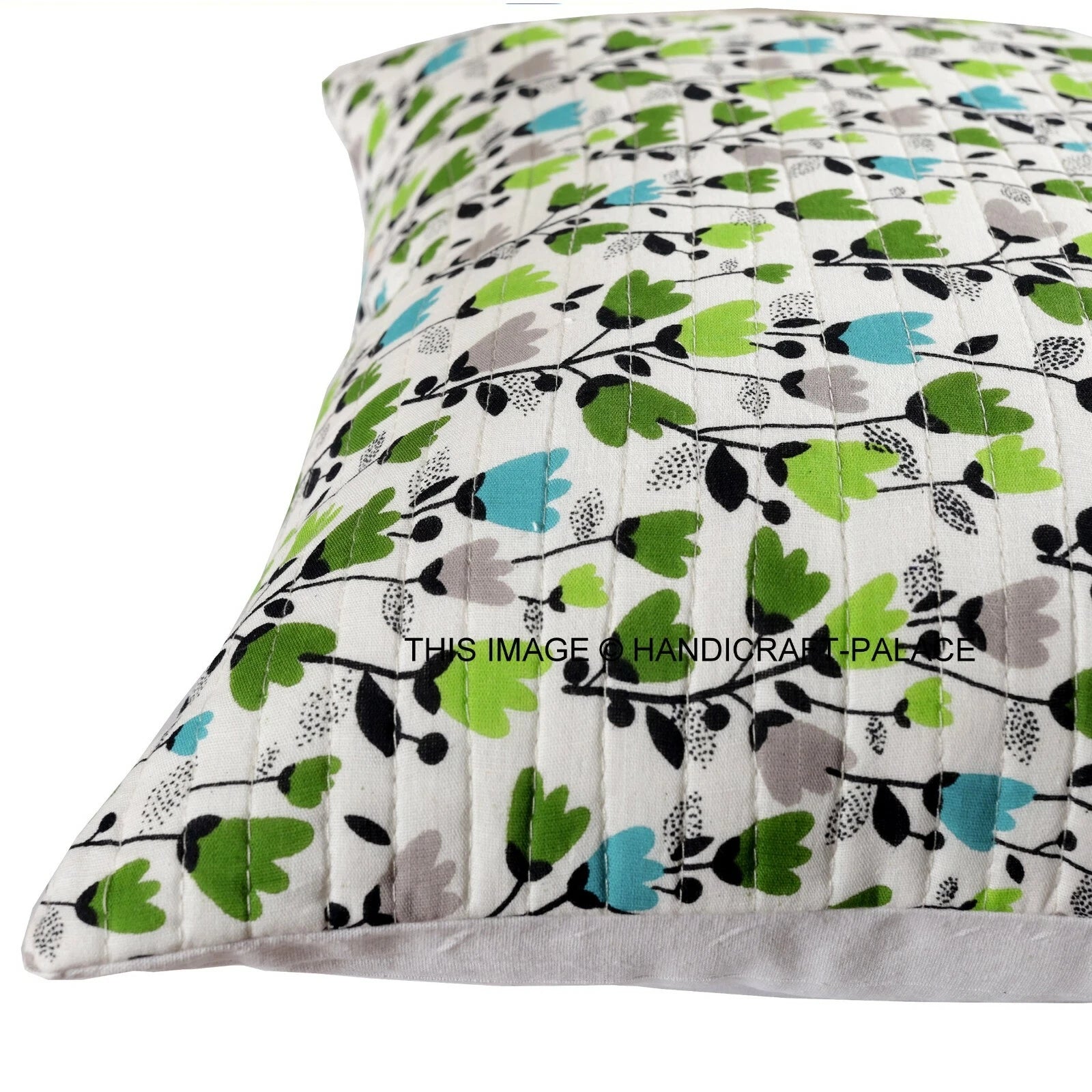 Indian Handmade Kantha Cotton Cushion Cover Bed Pillow Cases Sofa Throw-16"