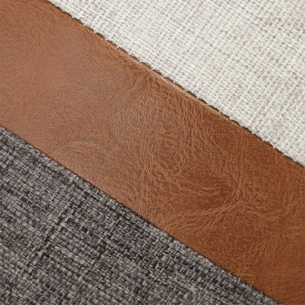 Cushion Covers, Patchwork Home Pillow Covers for Sofa Bed Leather Pillow Case