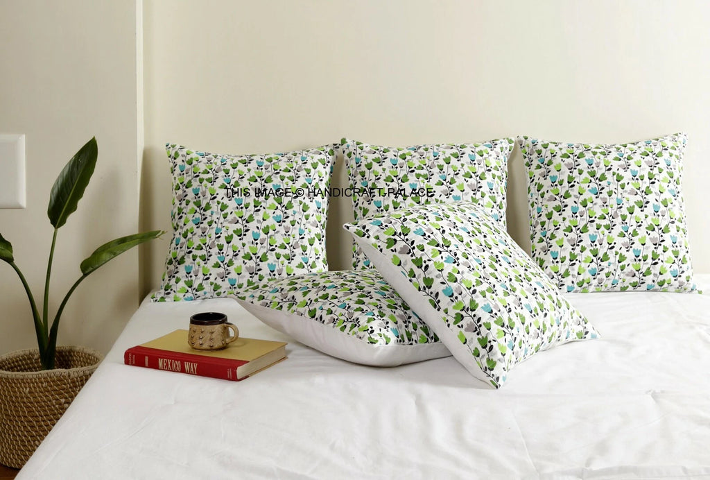 Indian Handmade Kantha Cotton Cushion Cover Bed Pillow Cases Sofa Throw-16"