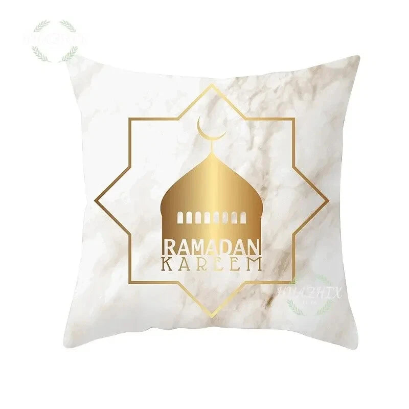 Ramadan Decoration Pillowcase Mosque Muslim Pillow Family Sofa Bed Eid Mubarak