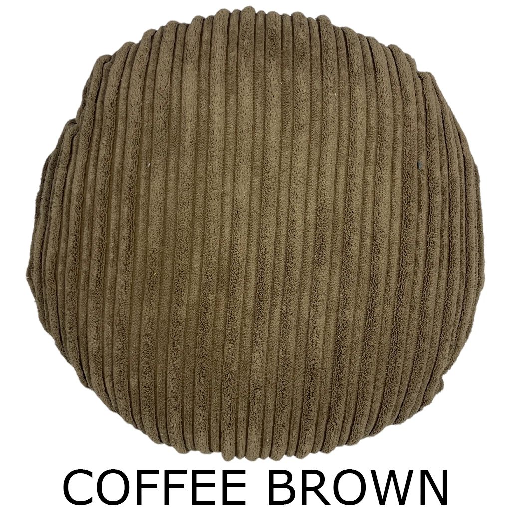 Premium Circle Jumbo Cord Cushion Cover Round Pillow Case Soft Handmade Sofa Bed
