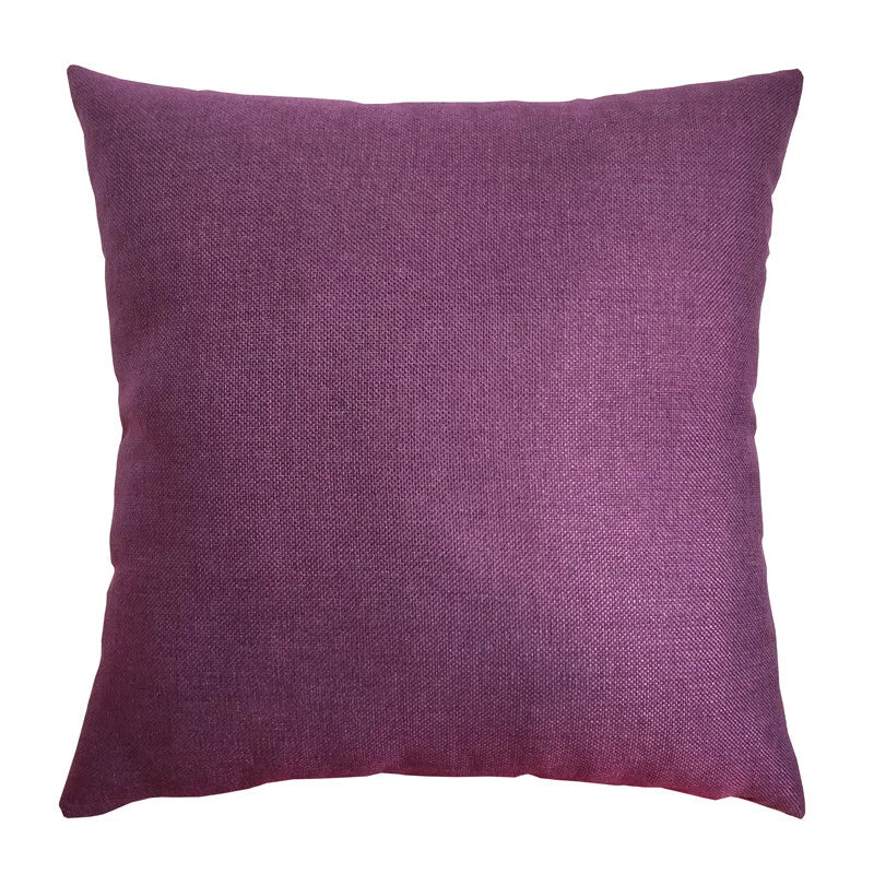 Solid Linen Cushion Cover Throw Pillow Cases for Couch Sofa Bed 16" 18" 20"