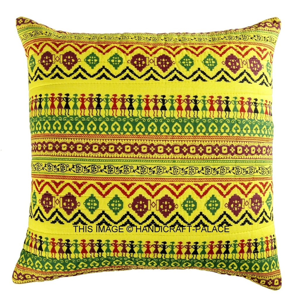Indian Handmade Kantha Cotton Cushion Cover Bed Pillow Cases Sofa Throw-16"
