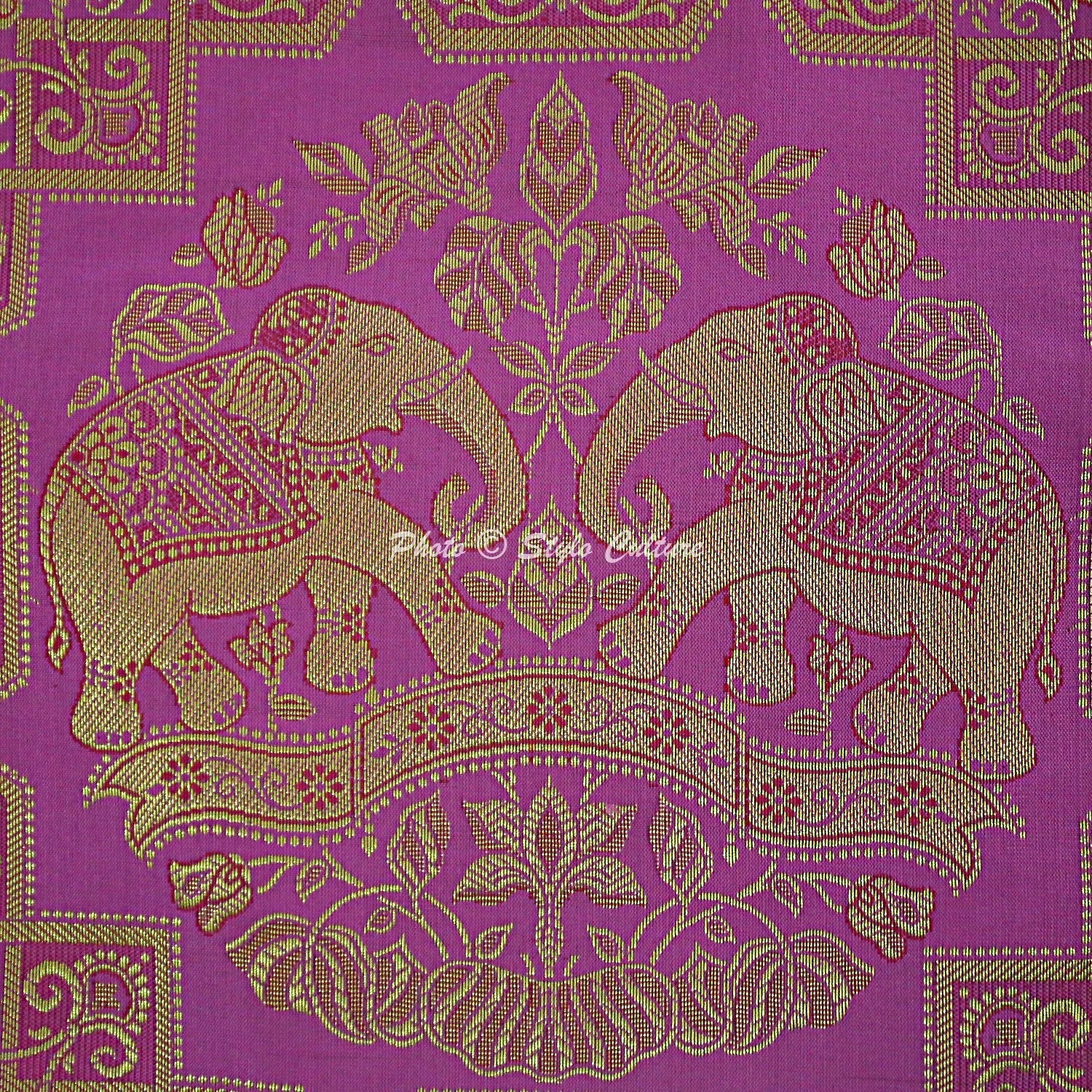 Indian Sofa Cushion Cover Handmade Brocade Silk Pillow Case Cover Throw 12 X 12"