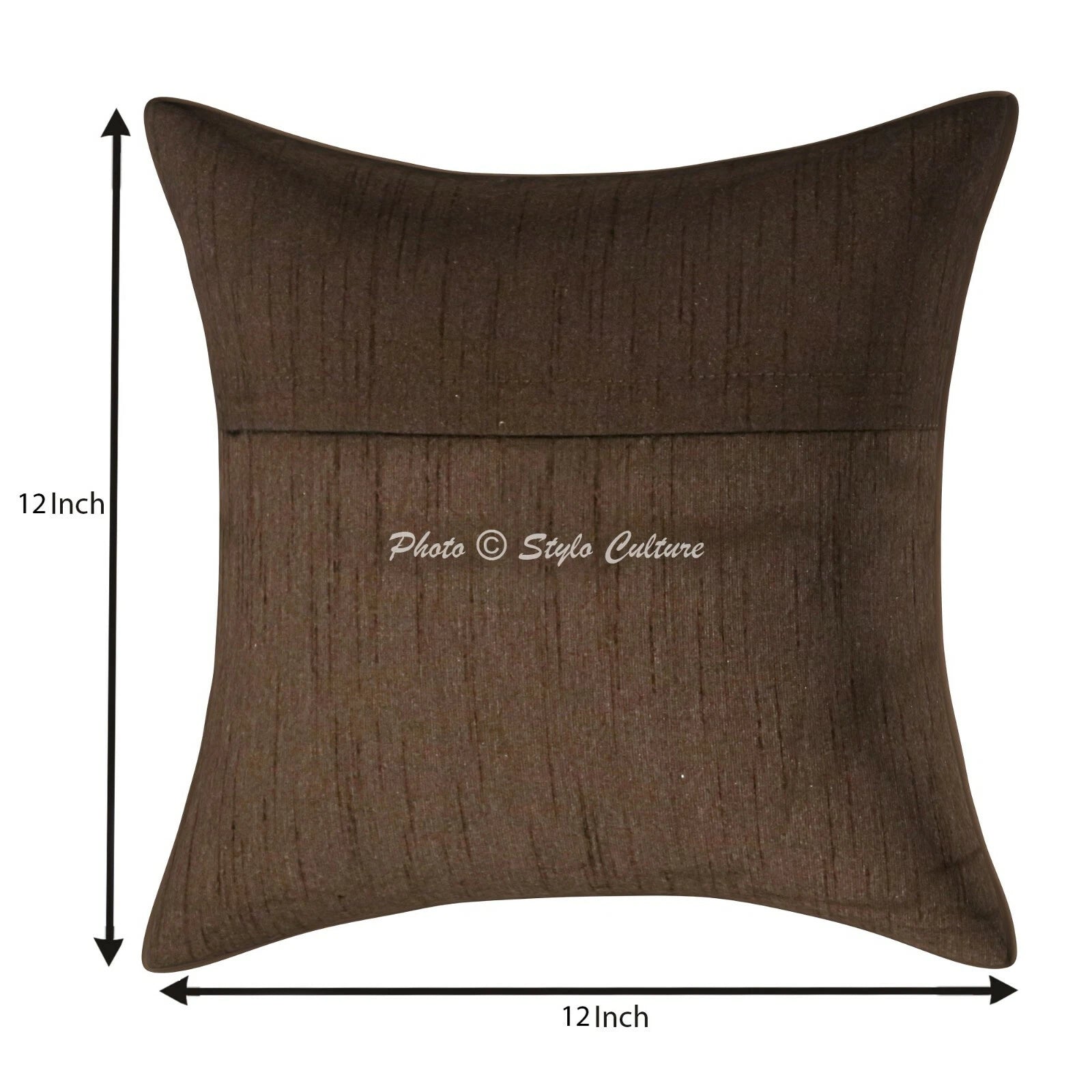 Indian Sofa Cushion Cover Handmade Brocade Silk Pillow Case Cover Throw 12 X 12"