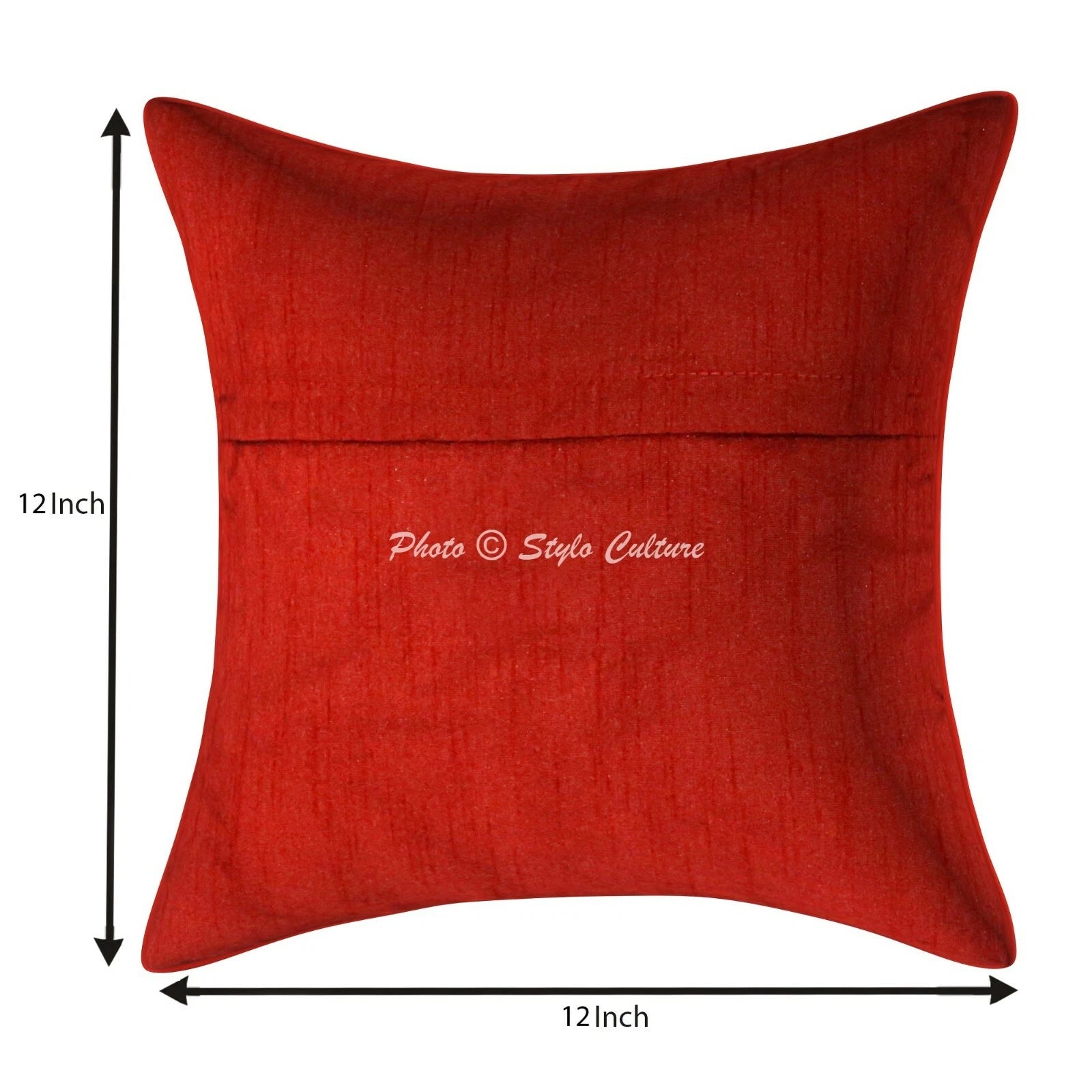 Indian Sofa Cushion Cover Handmade Brocade Silk Pillow Case Cover Throw 12 X 12"