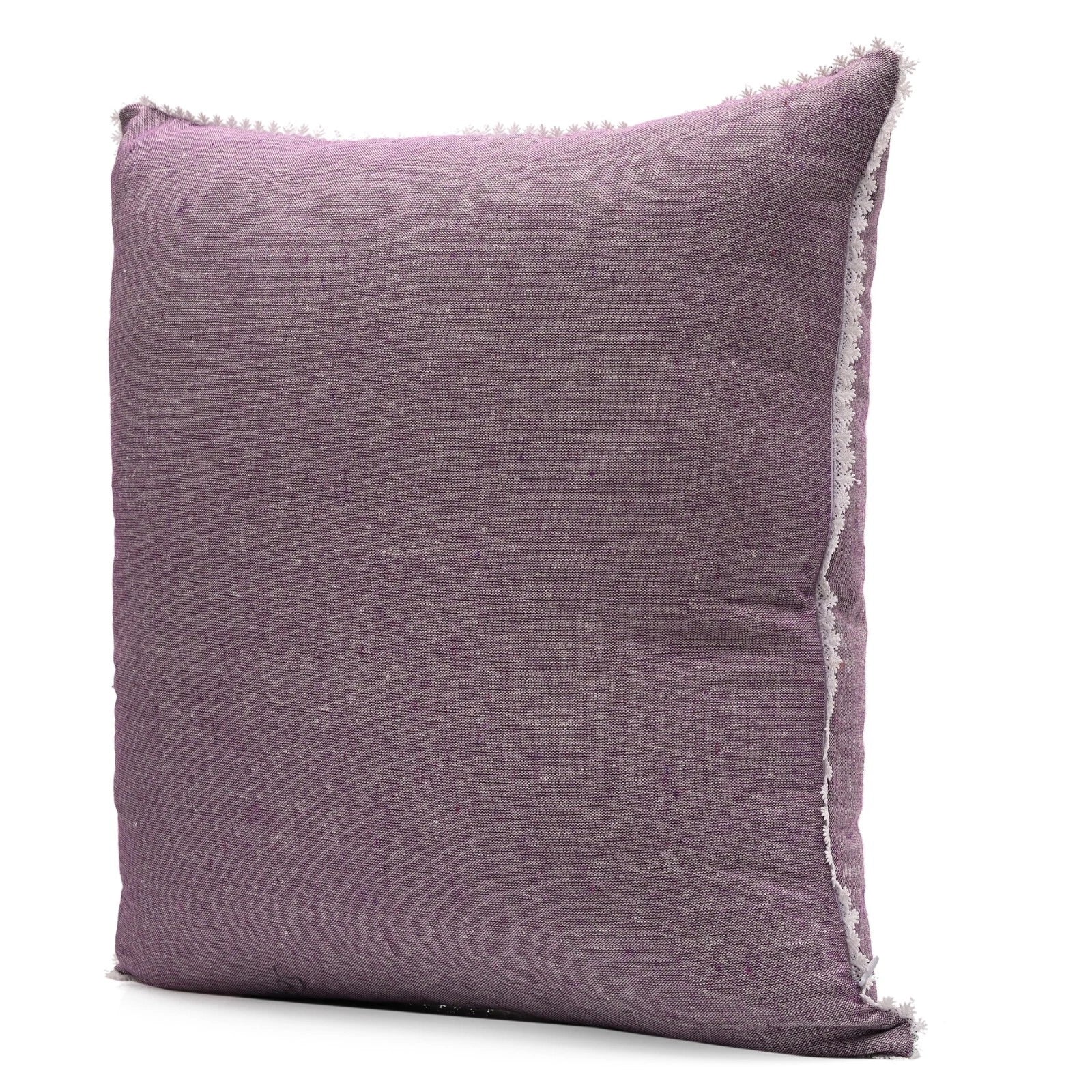 Cushion Cover Home Sofa Decor Cotton Throw Pillow Case Covers Solid with Lace S5