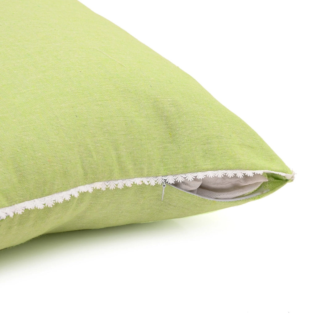 Cushion Cover Home Sofa Decor Cotton Throw Pillow Case Covers Solid with Lace S5