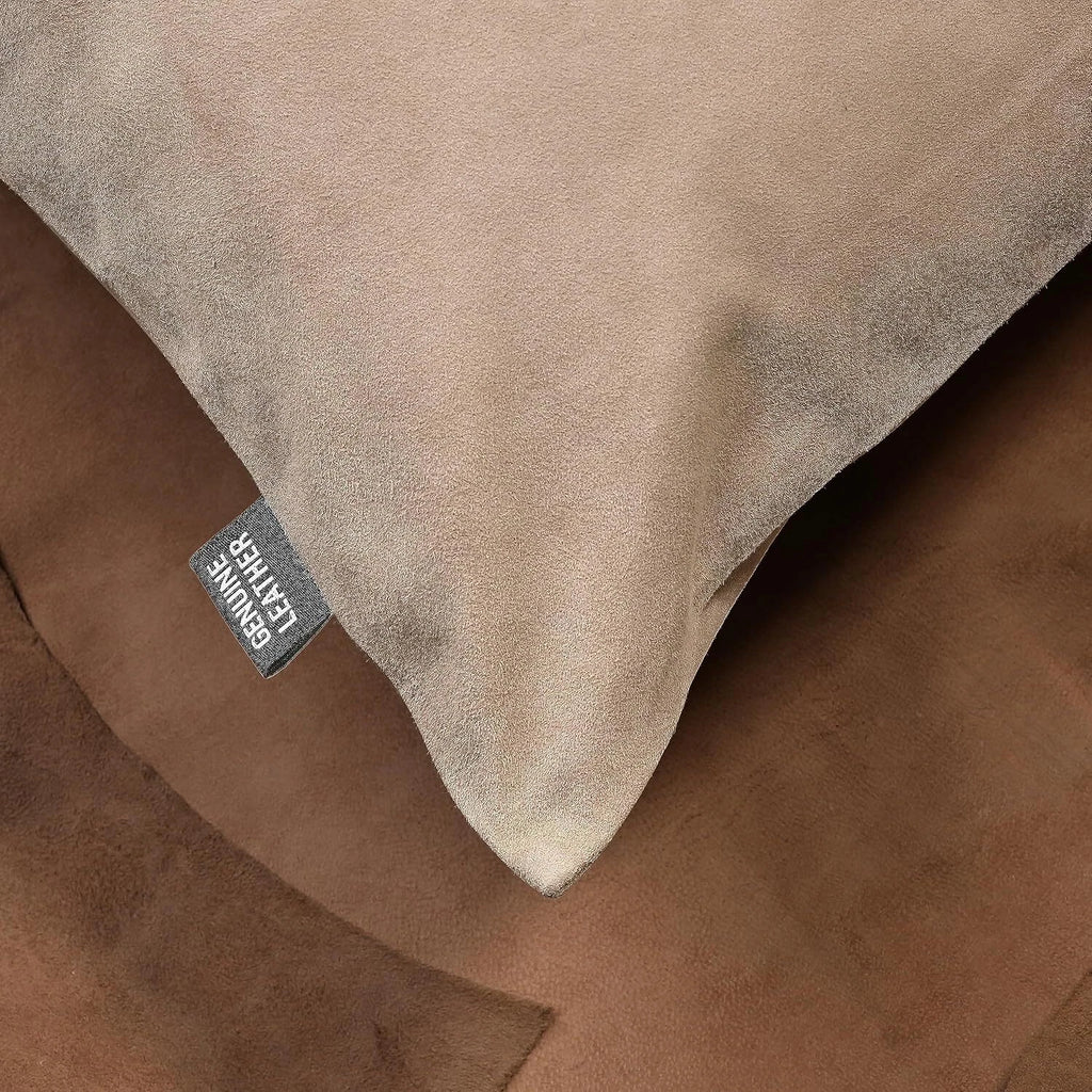 Luxurious lambskin Dusty Beige Plain pillowcase Sofa Cushion & Living&Bed Room