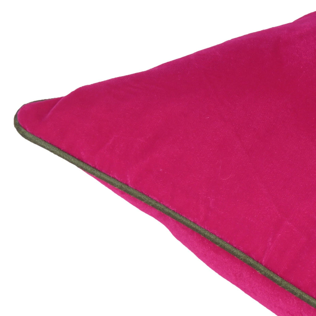 Premium Pink Velvet Throw Pillowcase Cushion Cover with Zipper Closure Home Sofa