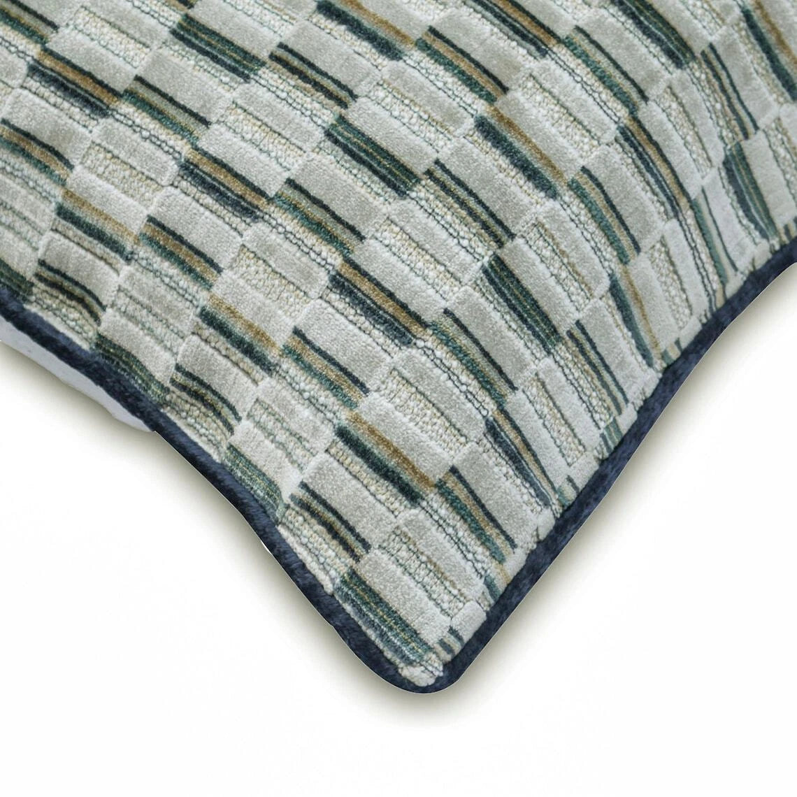 Sofa Cushion Cover Blue 16"x16", Bed Decor Velvet Fabric - Brick Together