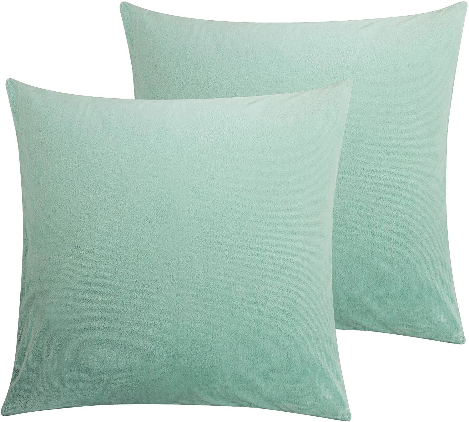 Ultra Soft 100% Velvet Throw Pillow Covers 2 Pack Home Sofa Decor Cushion Covers