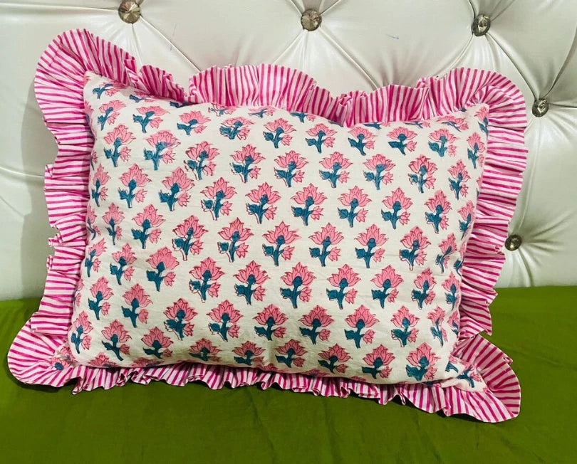 Throw Pillow Cover Cushion Case Ruffle Cotton Soft Sofa Chair Bed Home Decor New