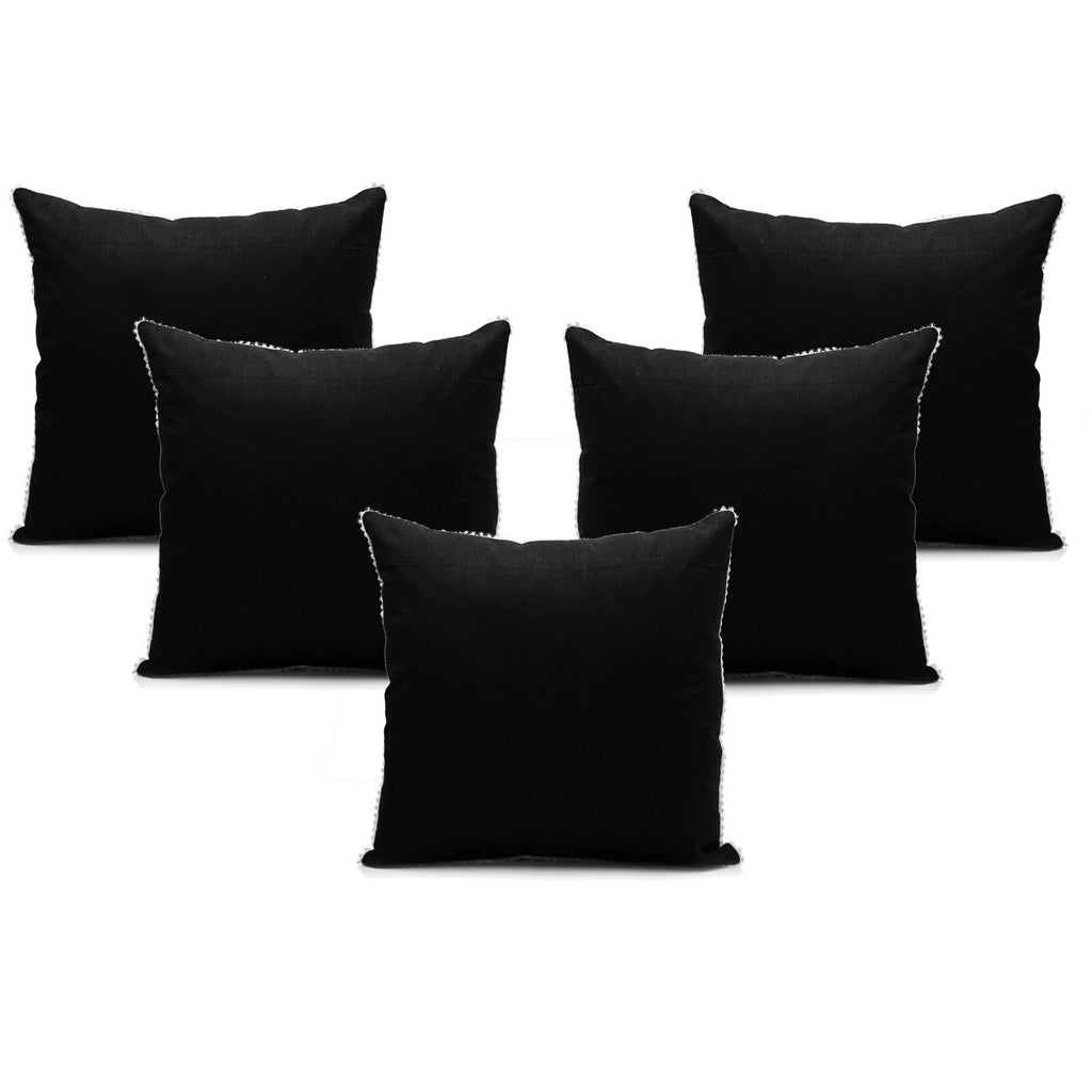 Cushion Cover Home Sofa Decor Cotton Throw Pillow Case Covers Solid with Lace S5