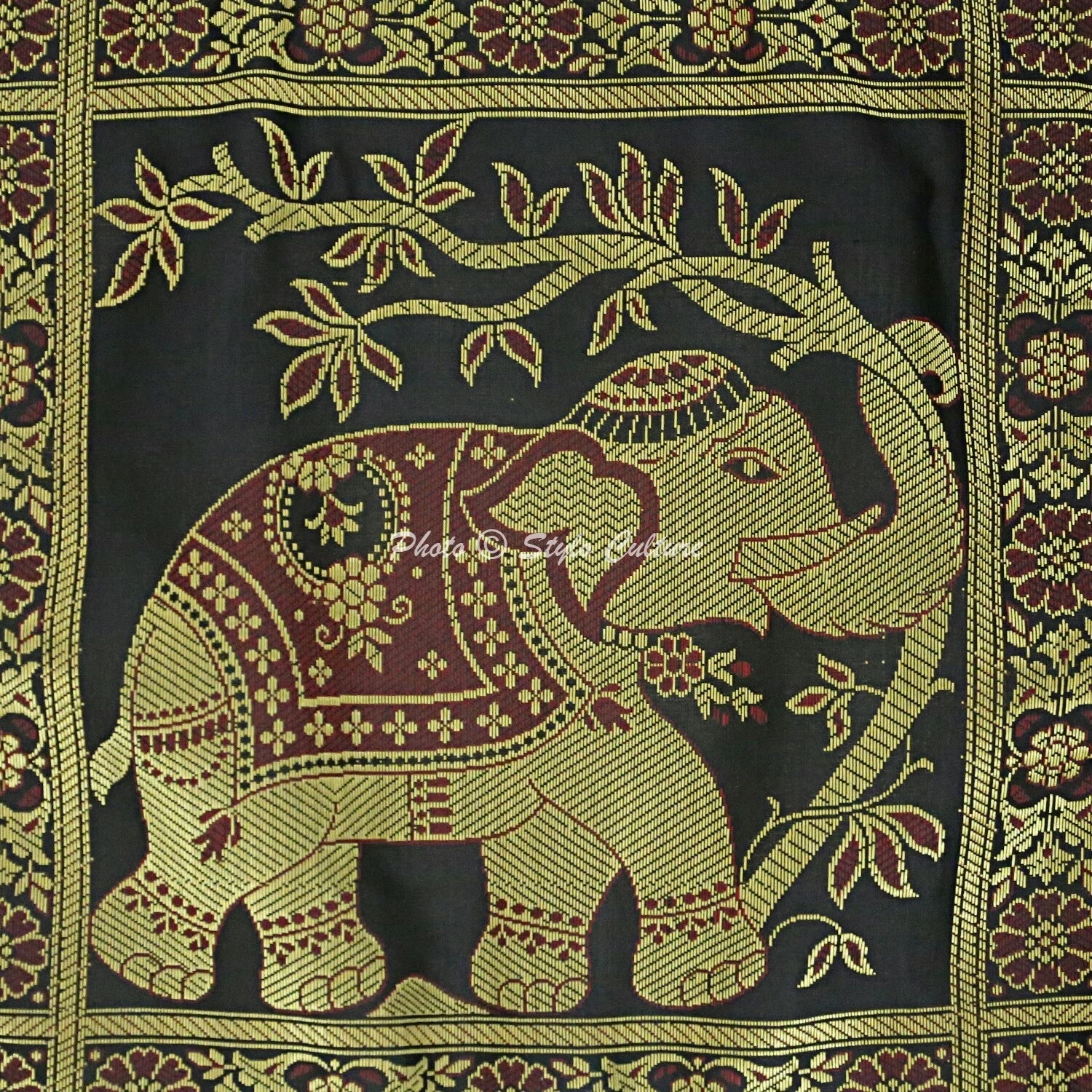 Indian Sofa Cushion Cover Handmade Brocade Silk Pillow Case Cover Throw 12 X 12"