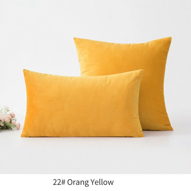 18" 20" 24" 16" Velvet Soft Cushion Cover Throw Pillow Cases Sofa Bed Home Decor
