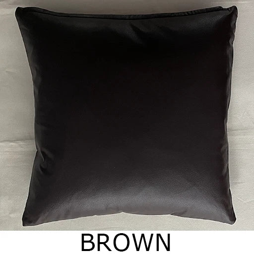 Premium PVC Faux Leather Cushion Cover Handmade Pillow Case Sofa Bed Home Decor