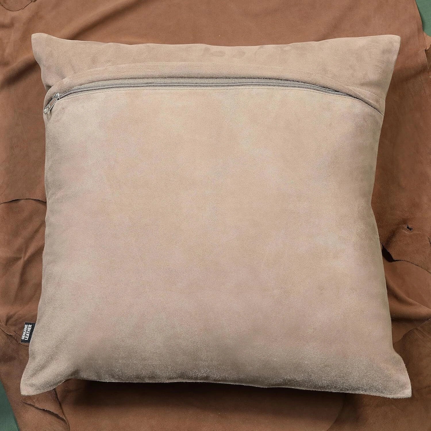 Luxurious lambskin Dusty Beige Plain pillowcase Sofa Cushion & Living&Bed Room