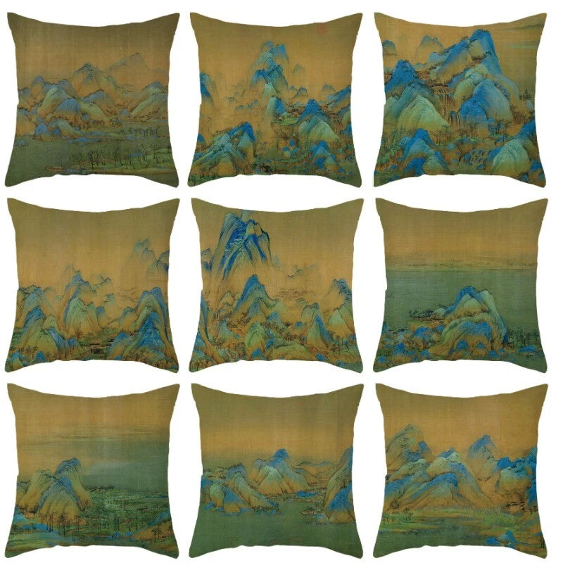 Chinese Style Throw Pillow Covers Cushion Cases Sofa Bed Pillowslip Luxury Decor