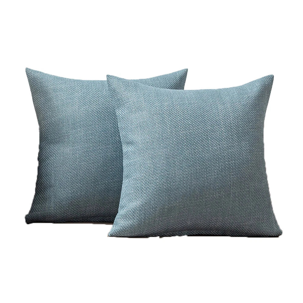 2 Packs Linen Cotton Cushion Cover Home Sofa Car Bed Office Throw Pillowcase