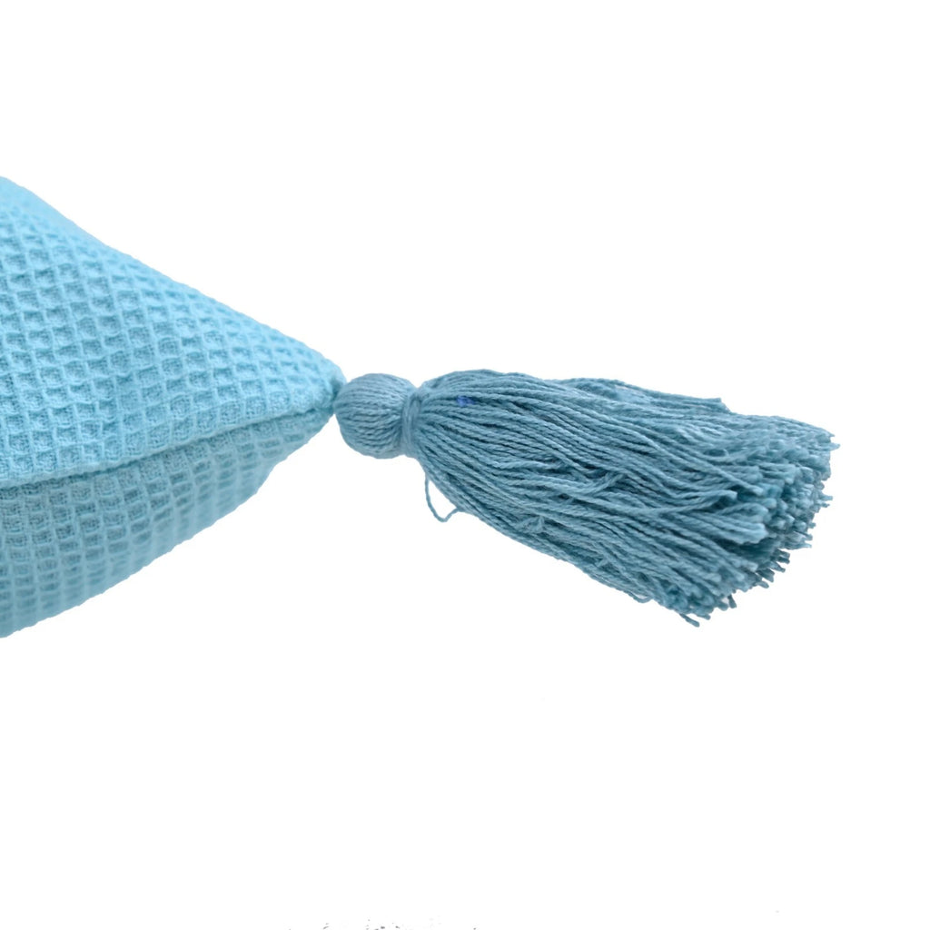 Solid Cushion Cover Cotton Pillowcase Home Sofa Bed Decor Pillows with Tassels