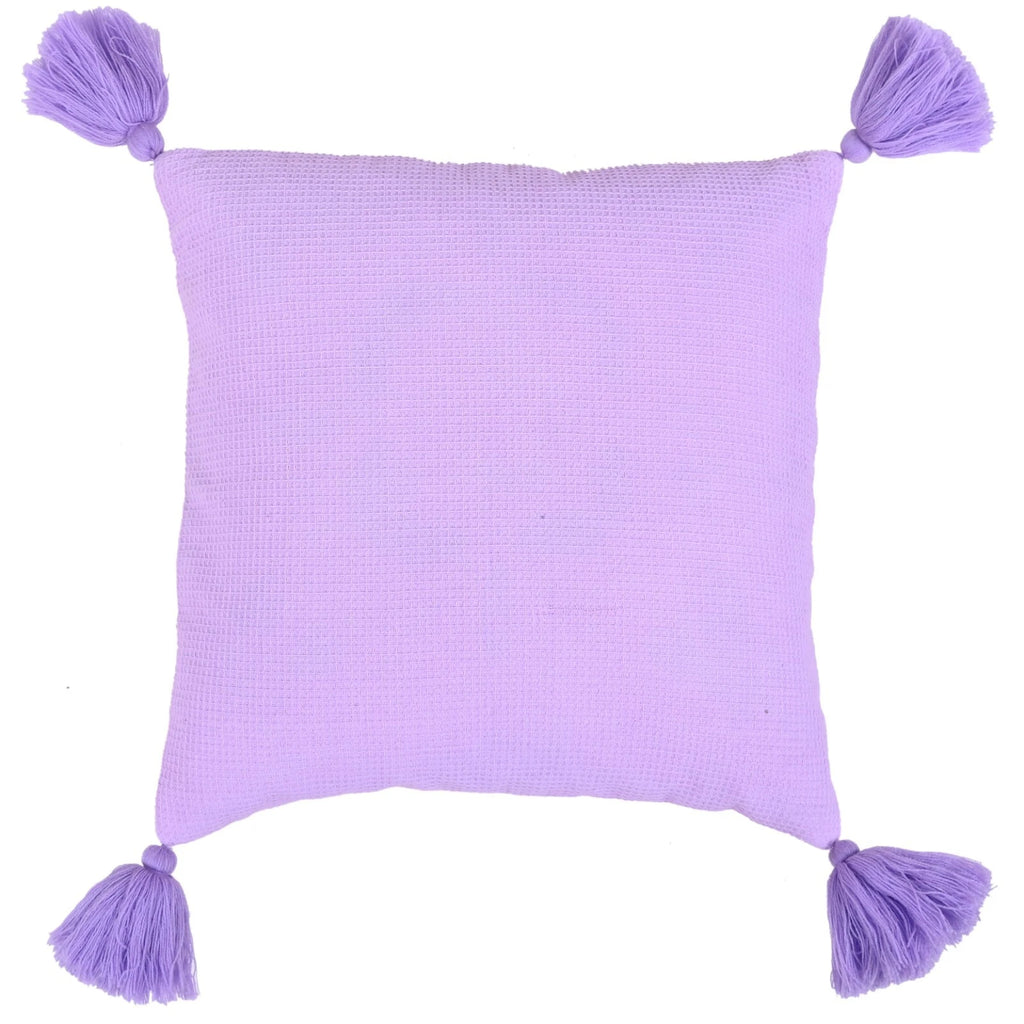 Solid Cushion Cover Cotton Pillowcase Home Sofa Bed Decor Pillows with Tassels