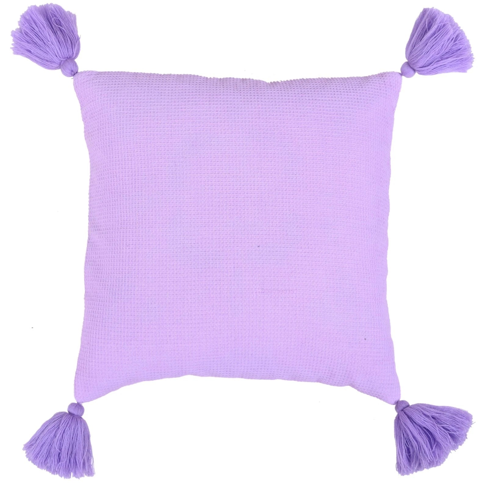 Solid Cushion Cover Cotton Pillowcase Home Sofa Bed Decor Pillows with Tassels