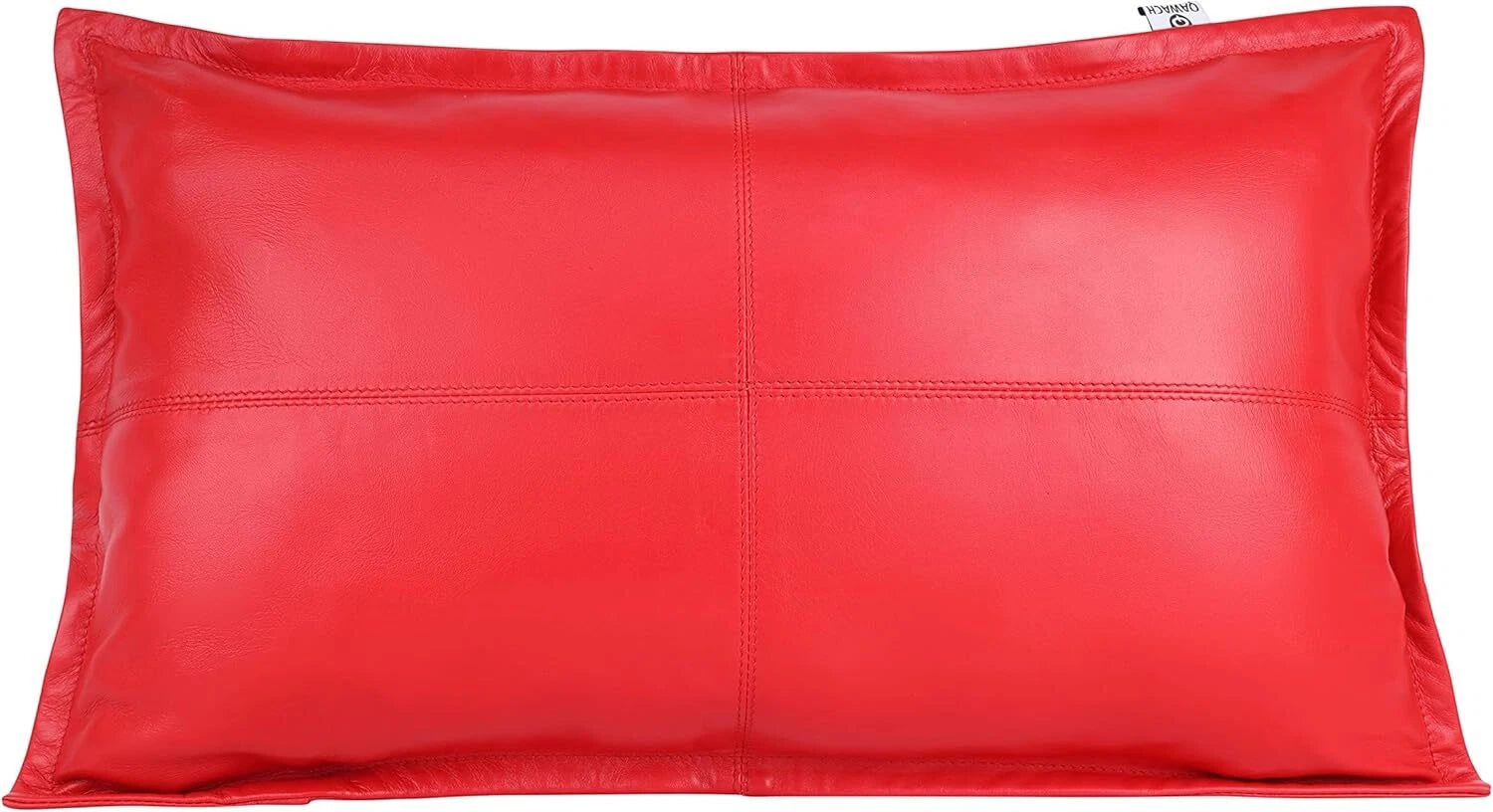 Luxury rectangular Leather Red Box Pillow Cover For Sofa Cushion Case & Home
