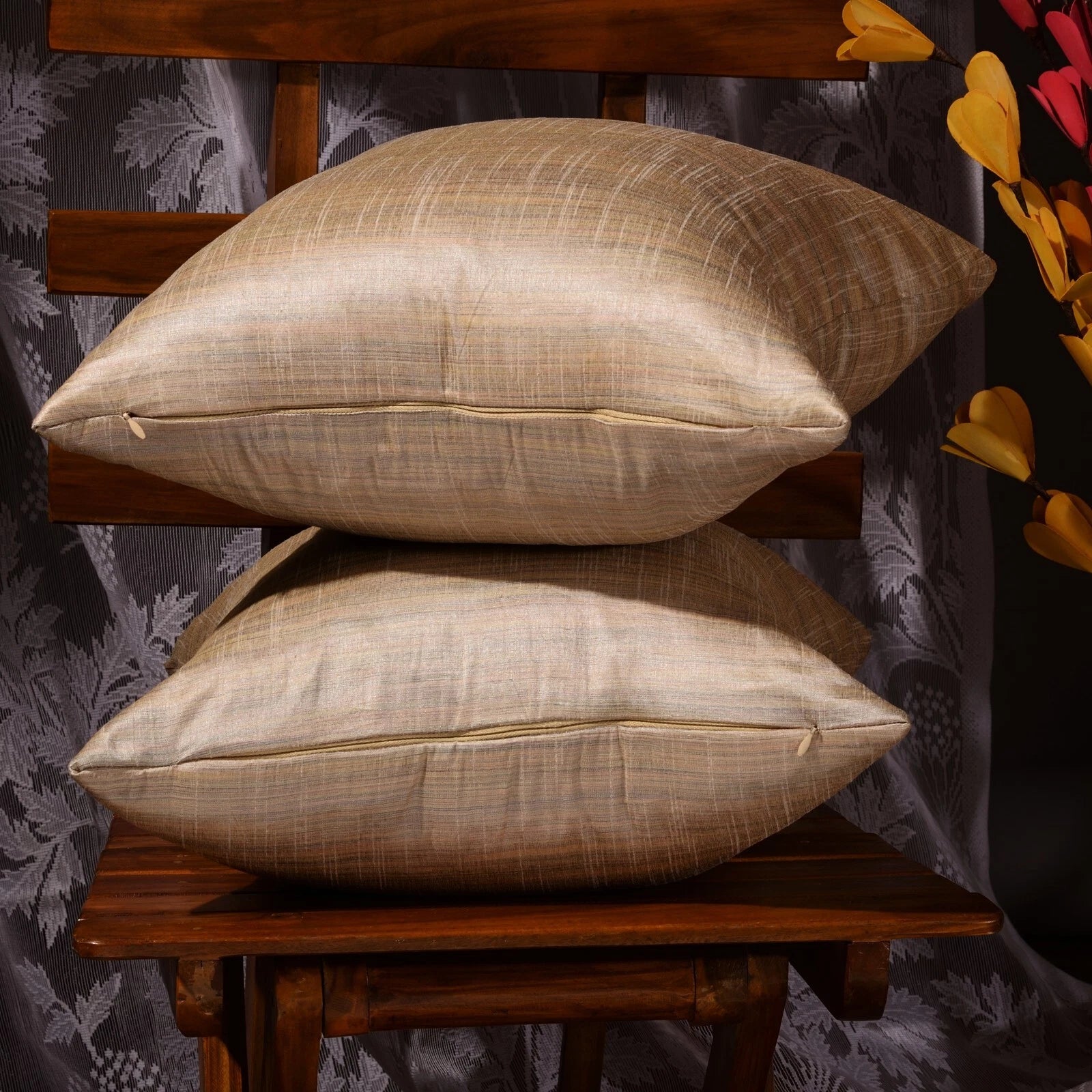 Beige throw pillow for couch farmhouse cushion cover living room pillow cover 2p