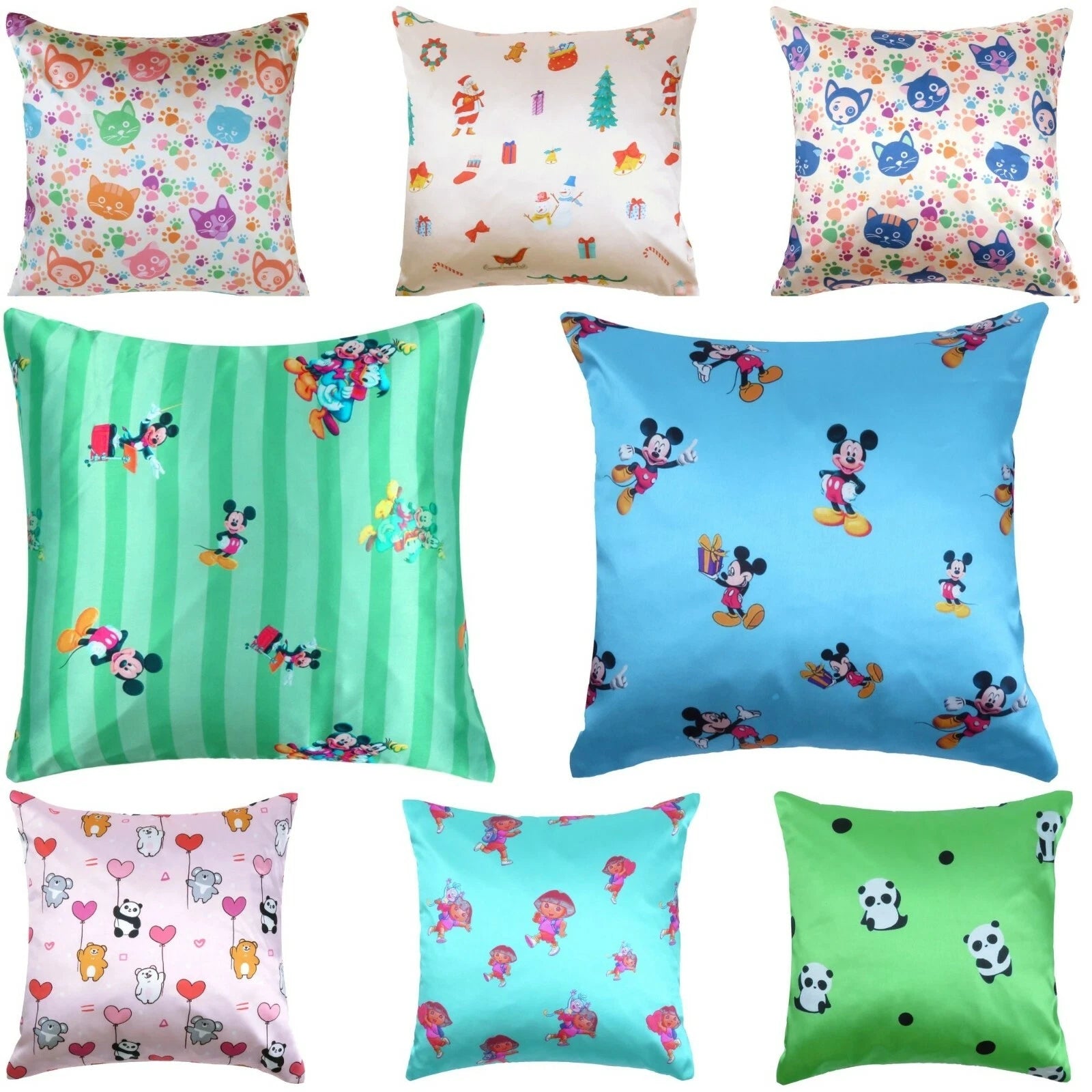 Decorative Pillow Cushion Cover Sofa Couch Bed Satin Throw Pillowcase Home Decor