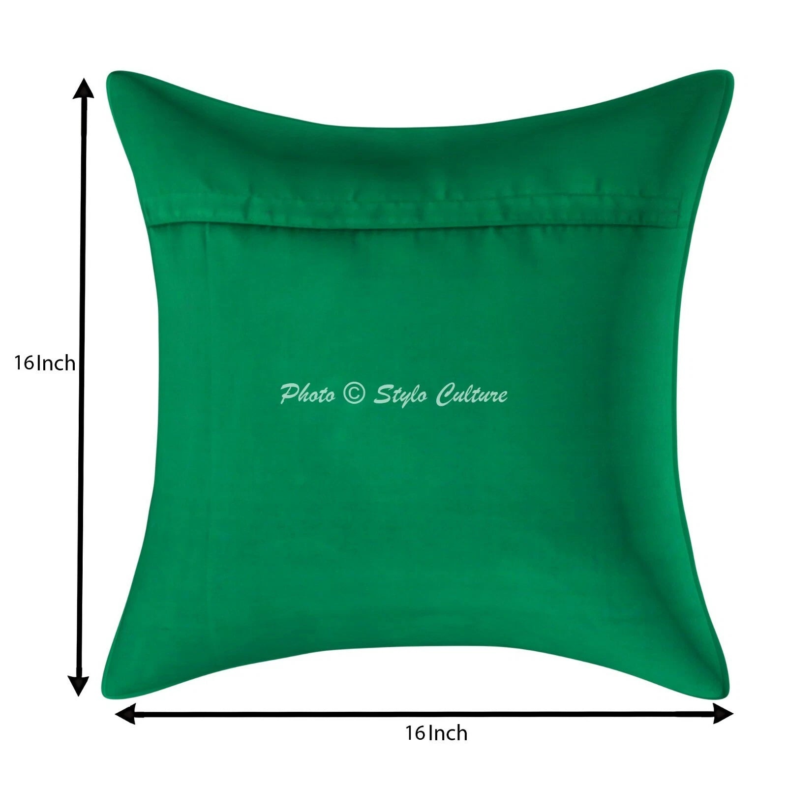 Indian Brocade Sofa Cushion Cover Handmade Peacock Pillow Case Cover Throw 12"