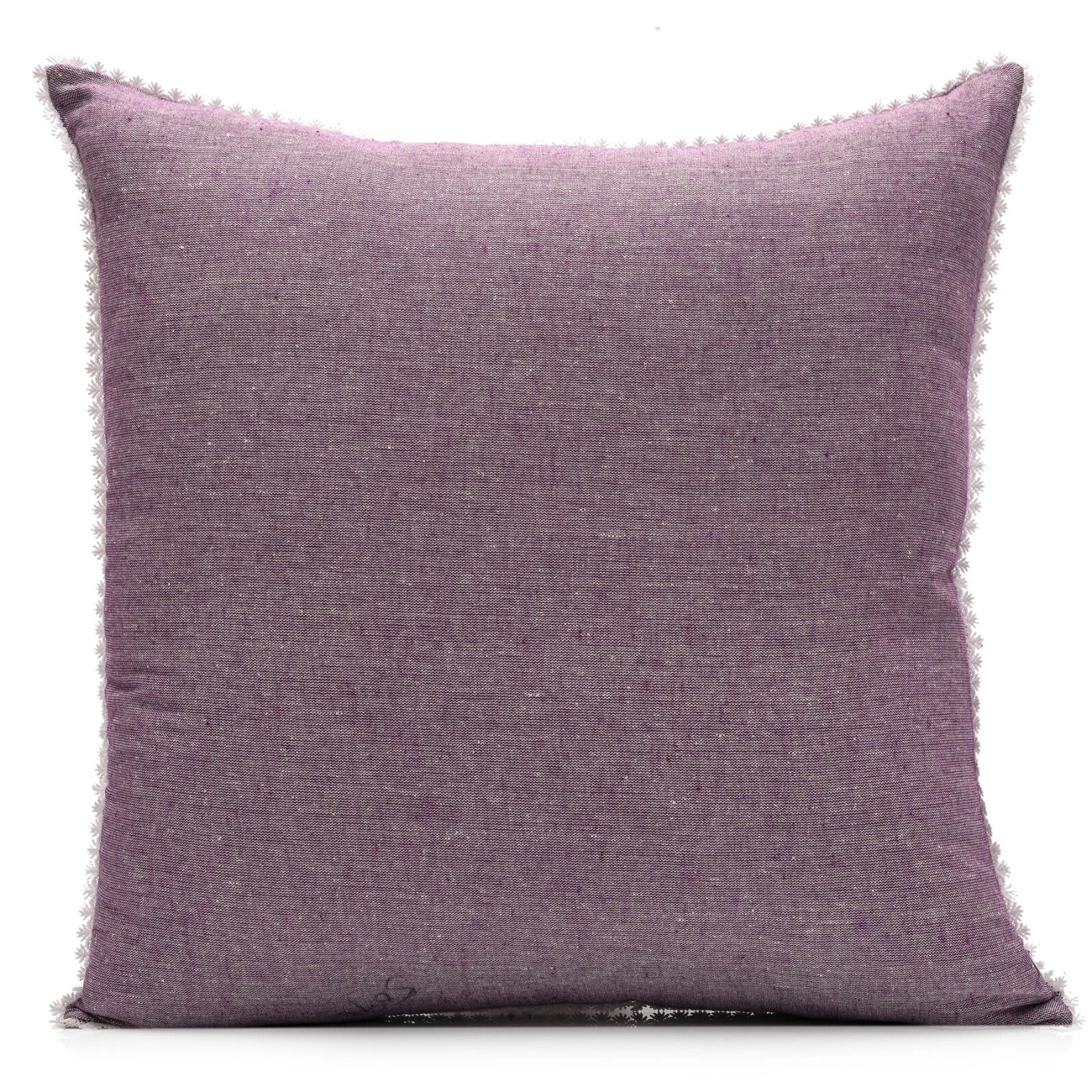 Cushion Cover Home Sofa Decor Cotton Throw Pillow Case Covers Solid with Lace S5