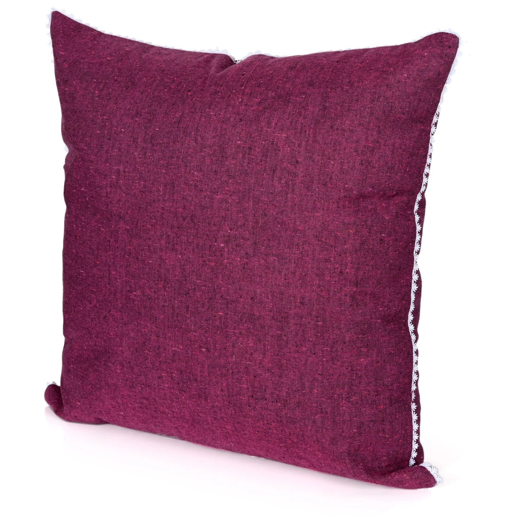 Cushion Cover Home Sofa Decor Cotton Throw Pillow Case Covers Solid with Lace S5