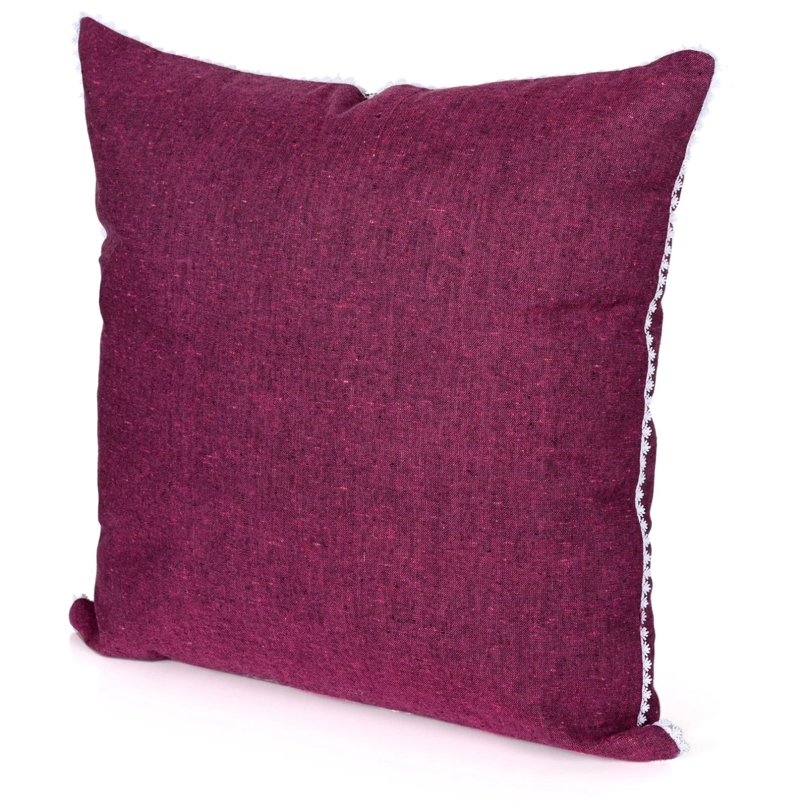 Cushion Cover Home Sofa Decor Cotton Throw Pillow Case Covers Solid with Lace S5