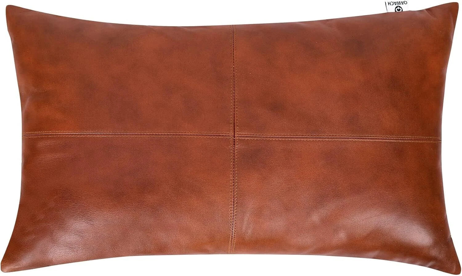 High-quality lambskin rectangular Tan Antique Plen Pillow Cover For Sofa Cushion